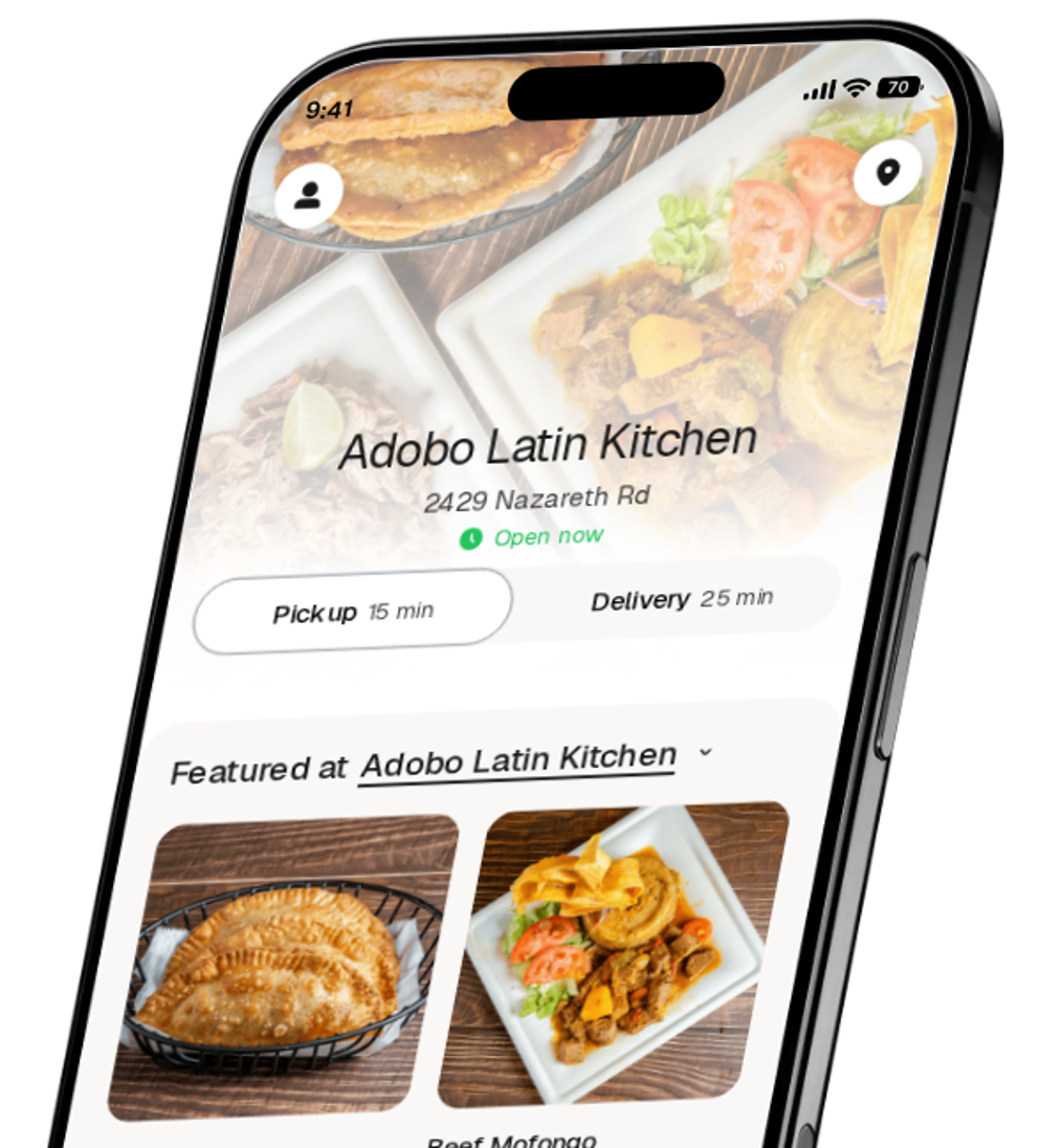 Adobo Latin Kitchen app preview