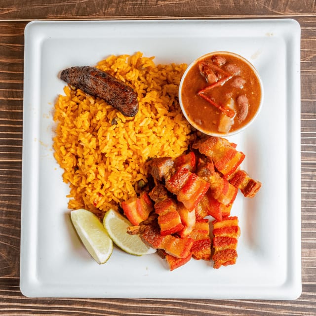 Chicharron De Cerdo Plate (Fried Pork Belly).