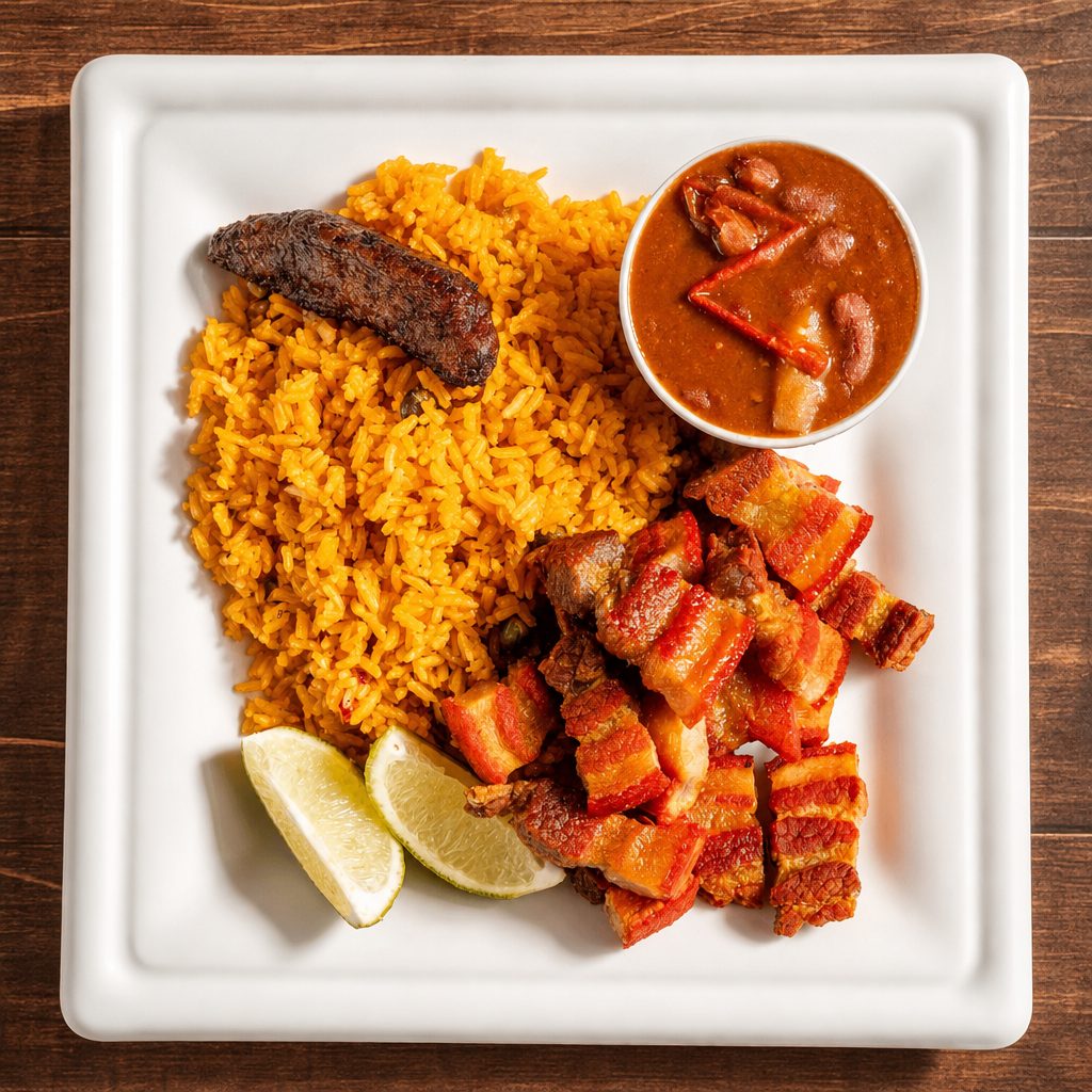 Chicharron De Cerdo Plate (Fried Pork Belly).