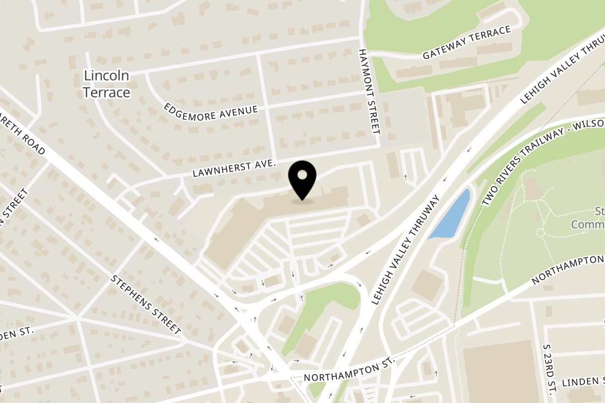 Map showing the location of Adobo Latin Kitchen on 2429 Nazareth Rd in Easton